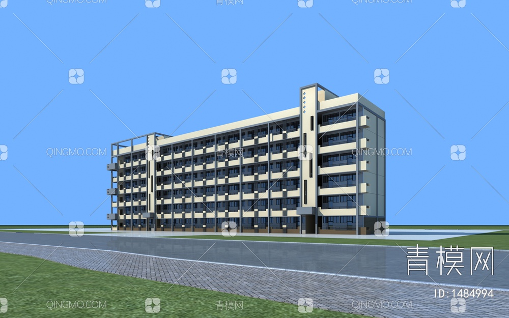 宿舍楼3D模型下载【ID:1484994】