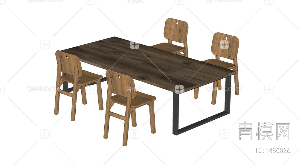 儿童桌椅 儿童学习桌椅  儿童课桌椅 幼儿园桌椅SU模型下载【ID:1485026】