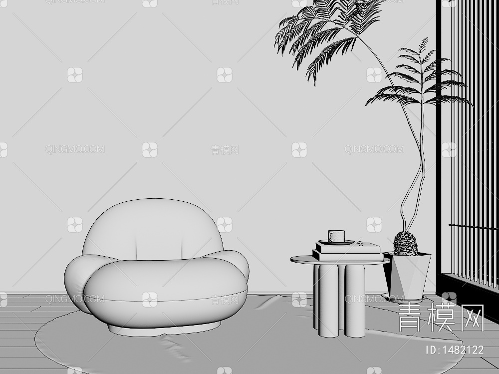 懒人沙发3D模型下载【ID:1482122】