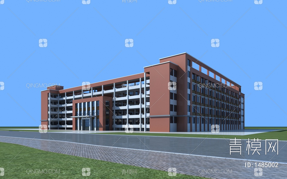 教学楼建筑3D模型下载【ID:1485002】