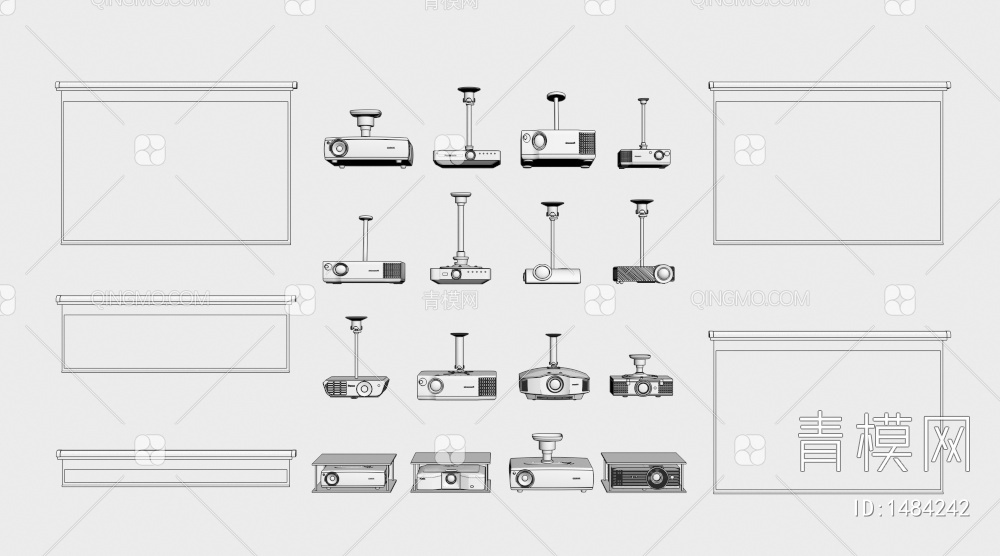 投影仪3D模型下载【ID:1484242】
