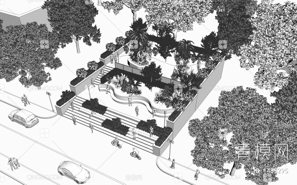 小公园改造新方案3D模型下载【ID:1483295】