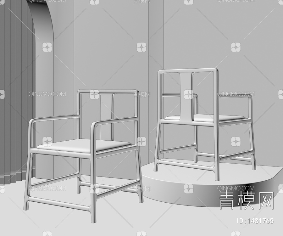 单椅3D模型下载【ID:1481765】