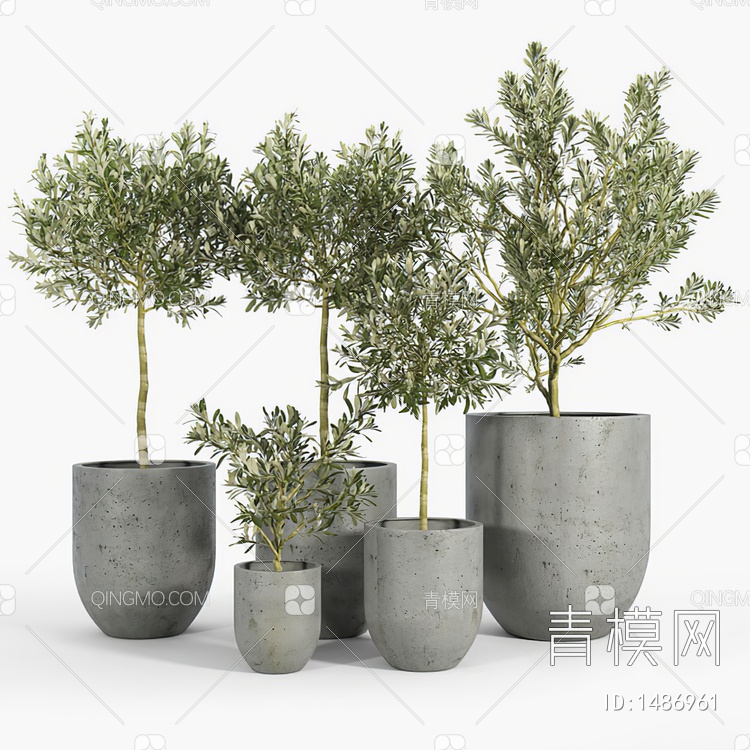 绿植盆栽3D模型下载【ID:1486961】