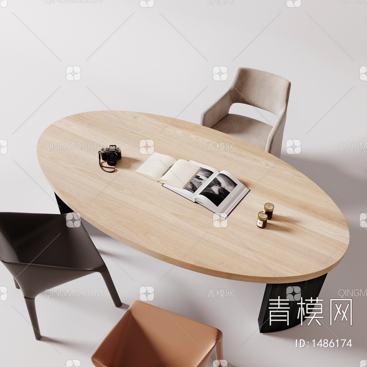 书桌椅3D模型下载【ID:1486174】