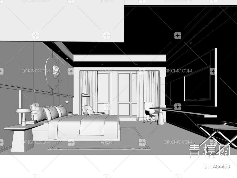 酒店客房3D模型下载【ID:1484450】