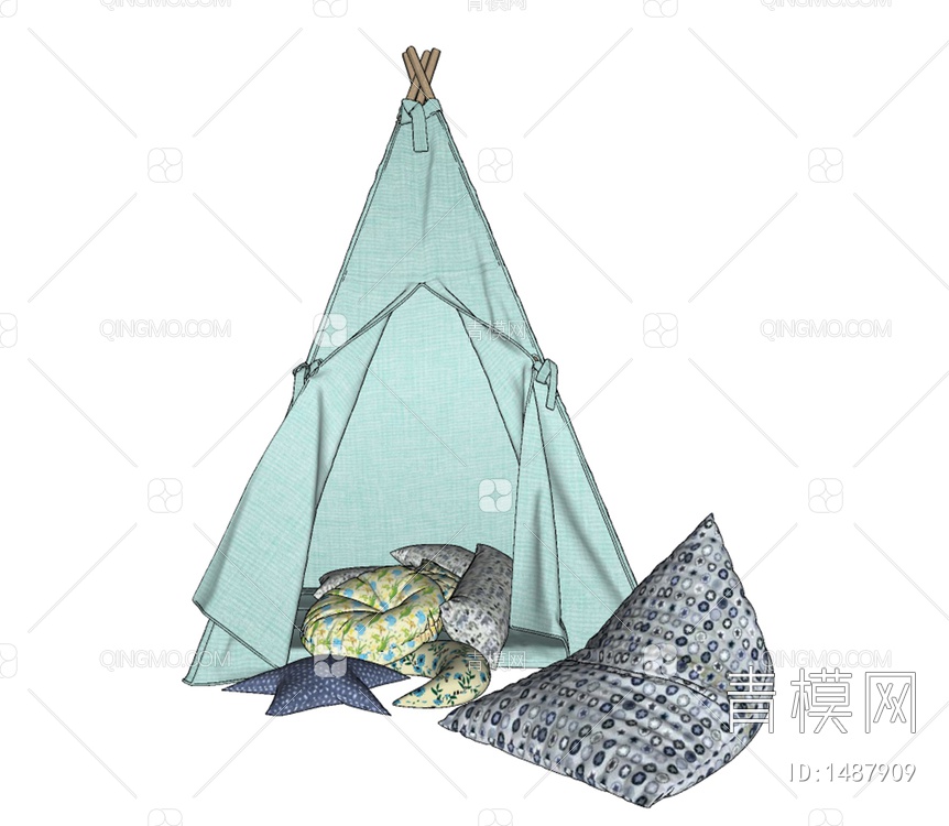 儿童帐篷SU模型下载【ID:1487909】