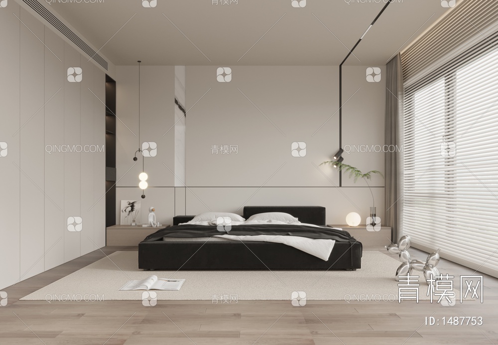 卧室，家居卧室3D模型下载【ID:1487753】