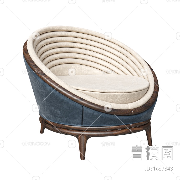 Ndebele半弧单椅3D模型下载【ID:1487843】