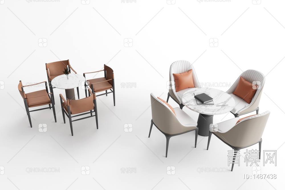 休闲桌椅3D模型下载【ID:1487438】