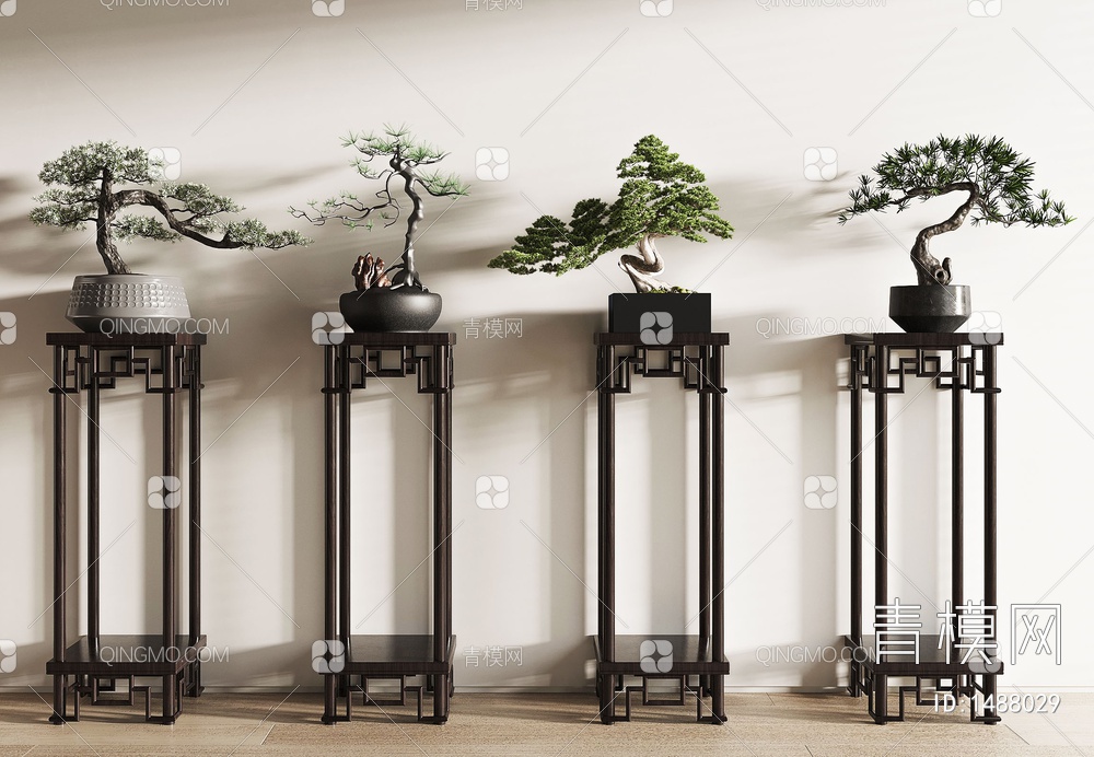 植物盆栽3D模型下载【ID:1488029】