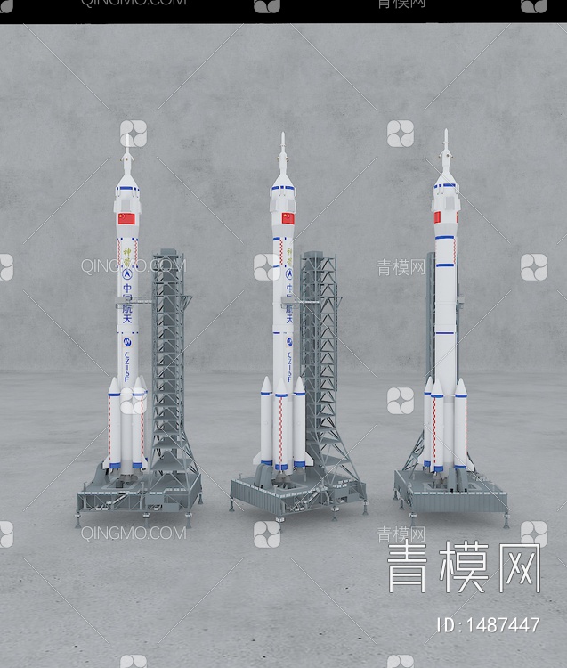 火箭发射台3D模型下载【ID:1487447】
