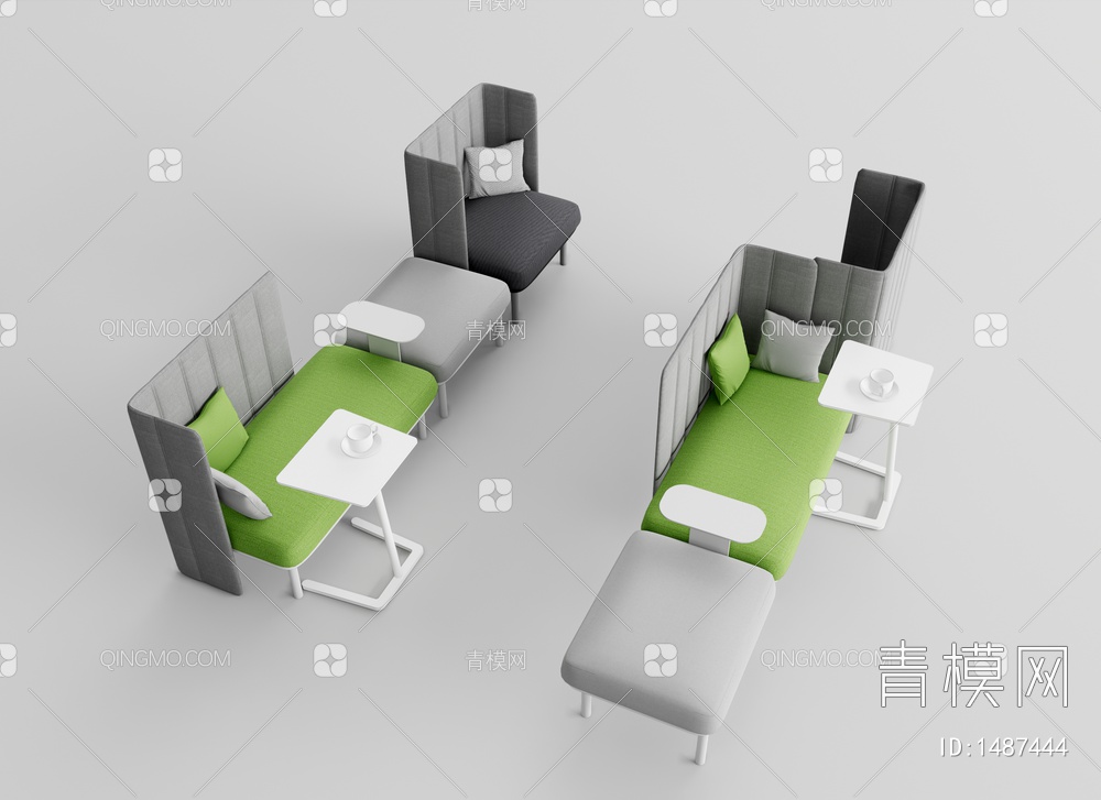 休闲沙发组合3D模型下载【ID:1487444】