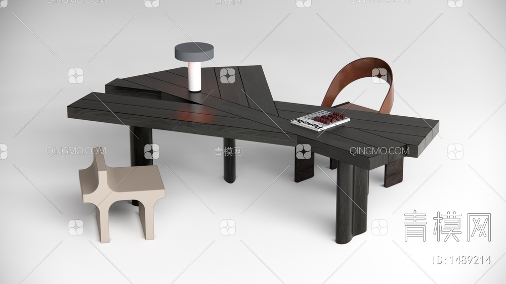 书桌椅SU模型下载【ID:1489214】