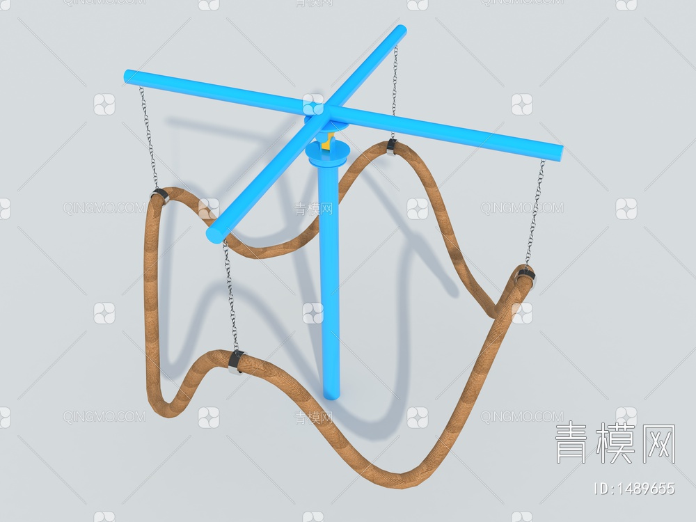 无动力游乐设备龙绳秋千3D模型下载【ID:1489655】