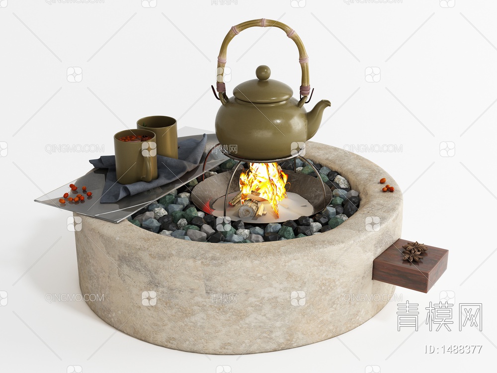 茶炉3D模型下载【ID:1488377】