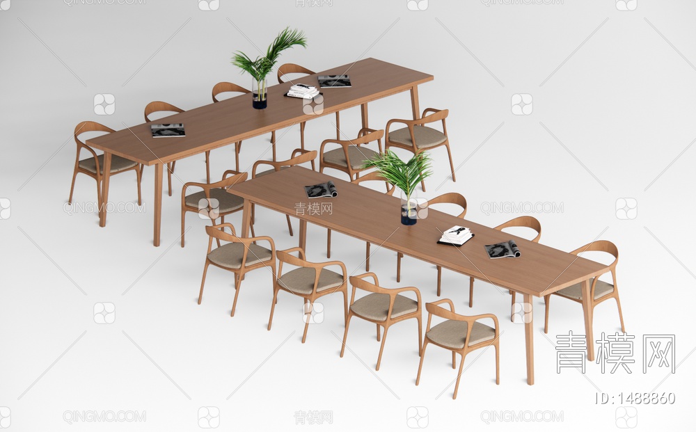 餐桌椅 餐厅餐桌椅SU模型下载【ID:1488860】