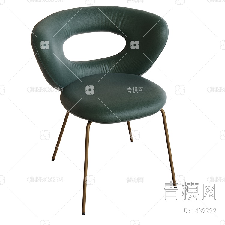 Alice dining c皮革镂空单椅3D模型下载【ID:1489292】