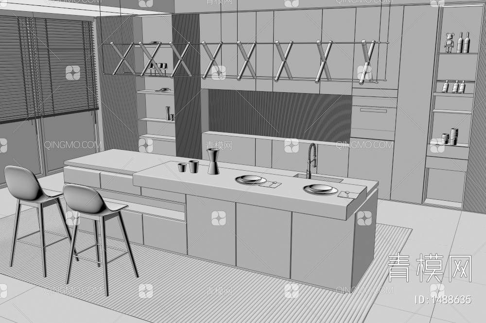 厨房3D模型下载【ID:1488635】