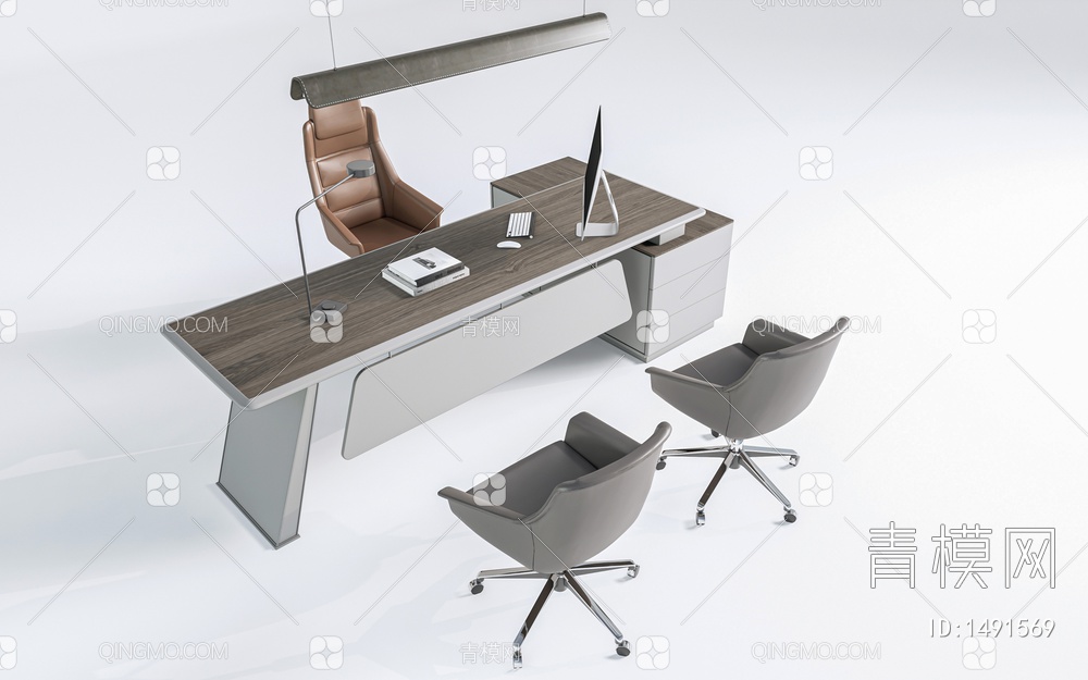 办公桌椅 办公家具SU模型下载【ID:1491569】