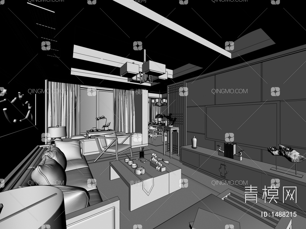 客餐厅3D模型下载【ID:1488215】