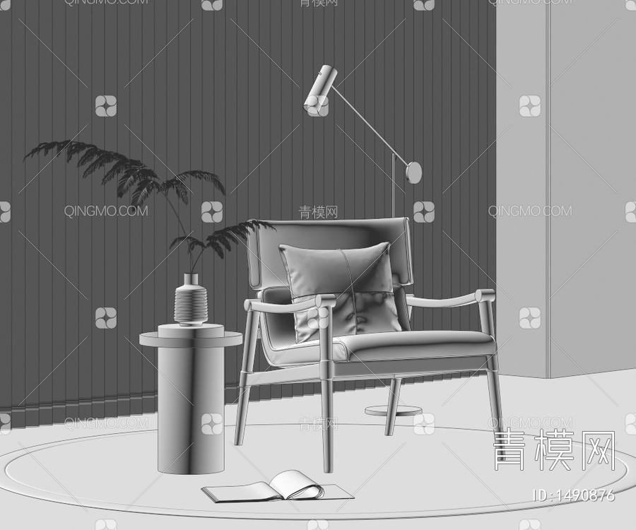 休闲椅3D模型下载【ID:1490876】