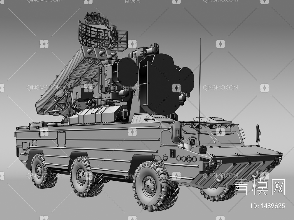 雷达车3D模型下载【ID:1489625】