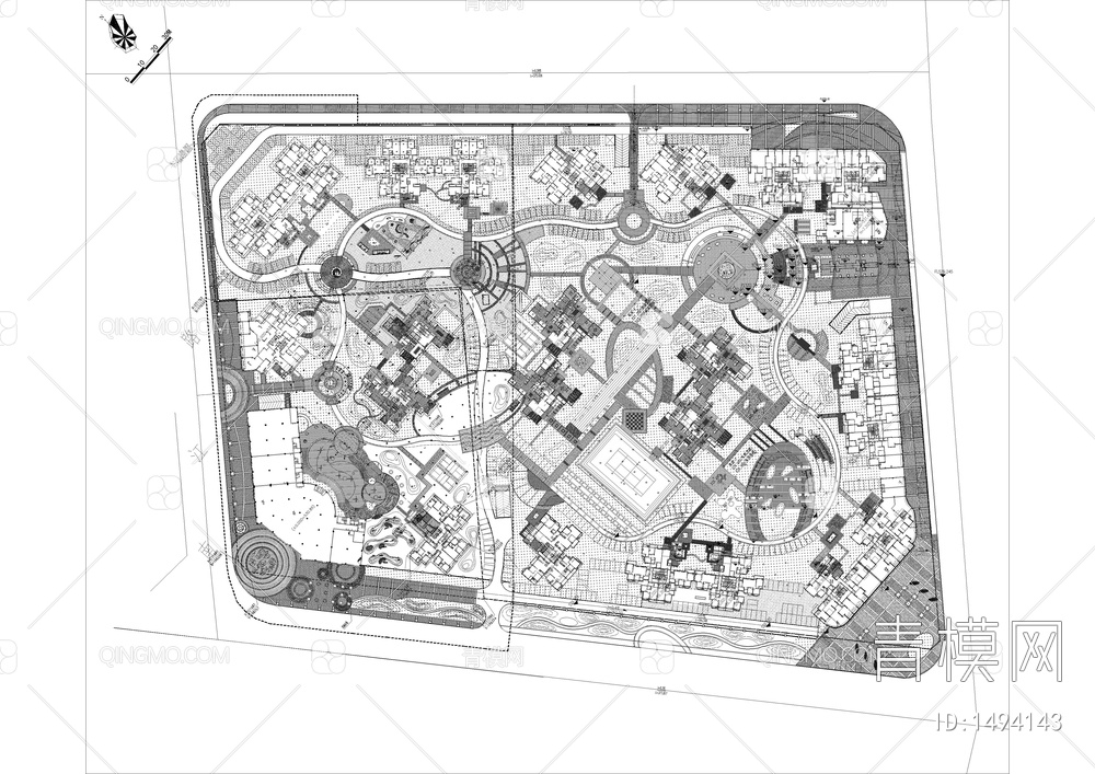 某小区景观园林平面图【ID:1494143】