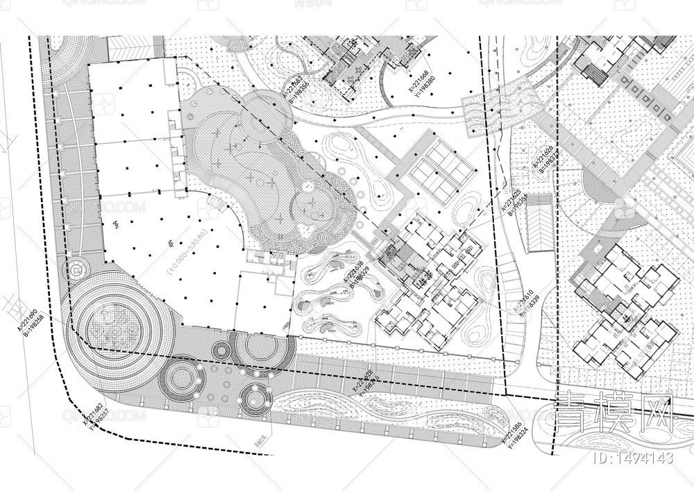 某小区景观园林平面图【ID:1494143】