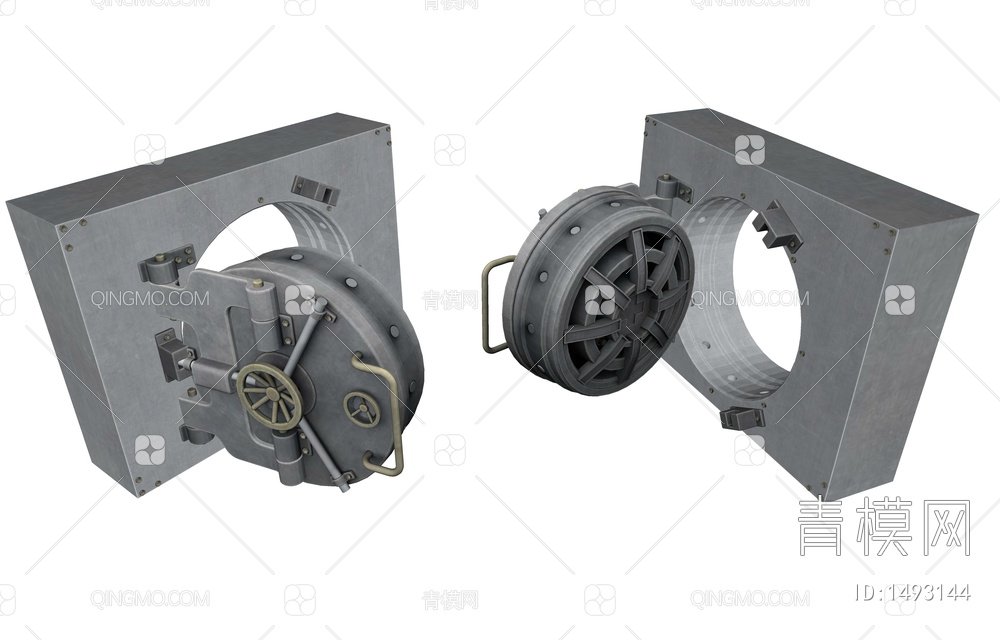 银行保险门科技太空仓大门SU模型下载【ID:1493144】