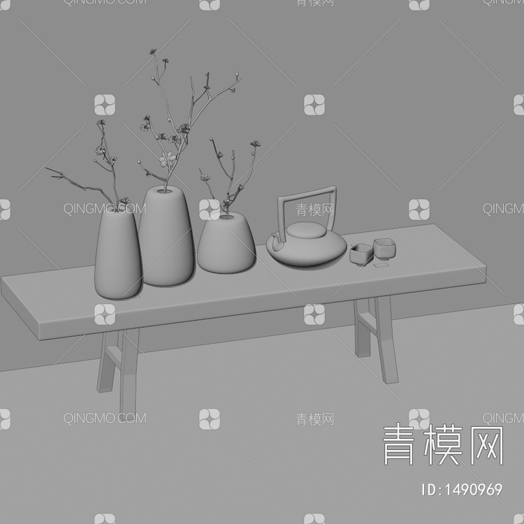 摆件组合3D模型下载【ID:1490969】