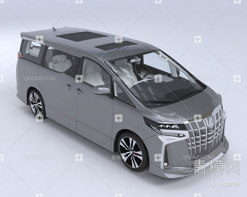 2023款丰田埃尔法商务MPV汽车3D模型下载【ID:1492754】