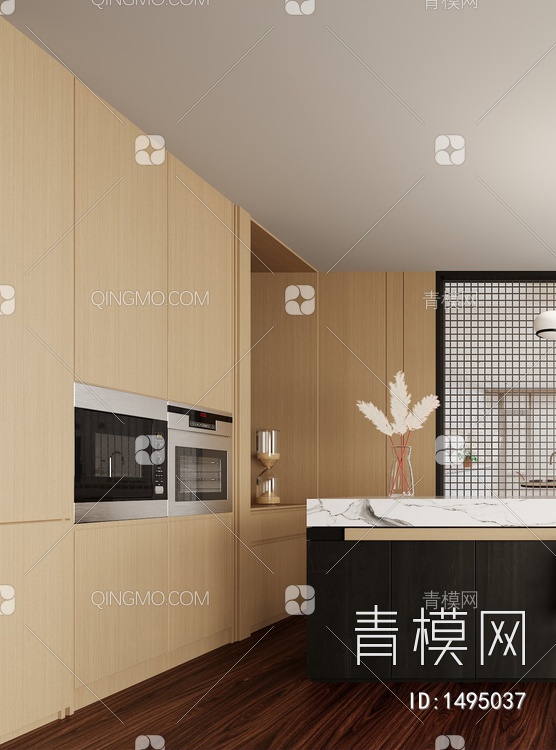 开放式厨房3D模型下载【ID:1495037】