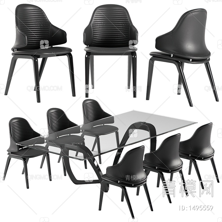 餐桌椅3D模型下载【ID:1495559】