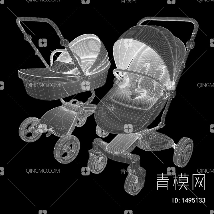 model_mima婴儿车3D模型下载【ID:1495133】