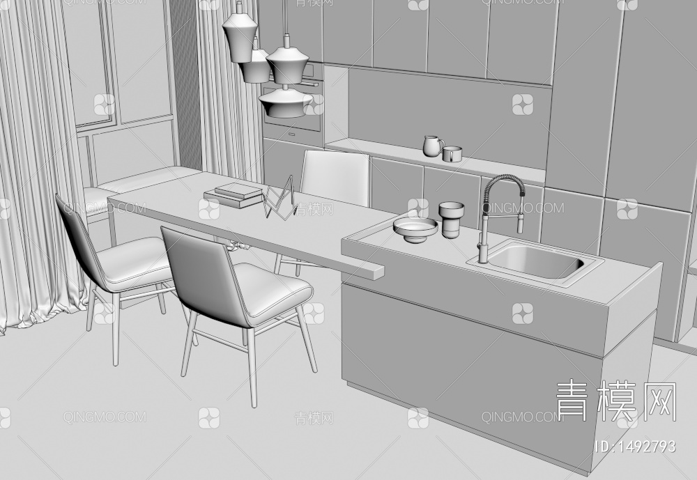 厨房3D模型下载【ID:1492793】