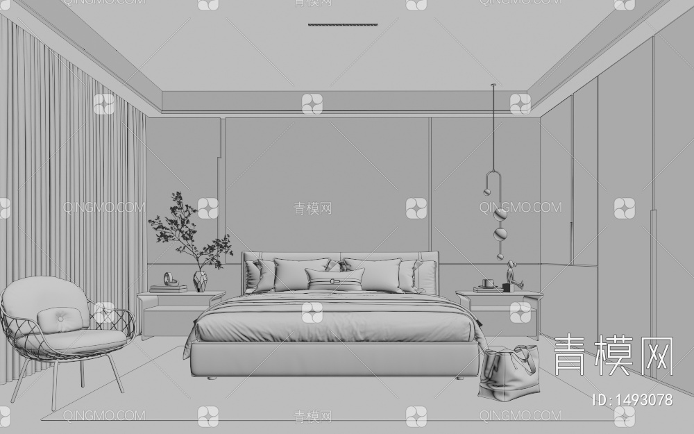 卧室3D模型下载【ID:1493078】
