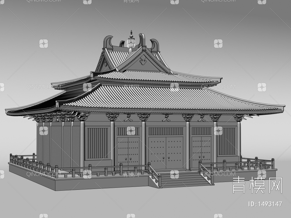 寺庙道馆3D模型下载【ID:1493147】