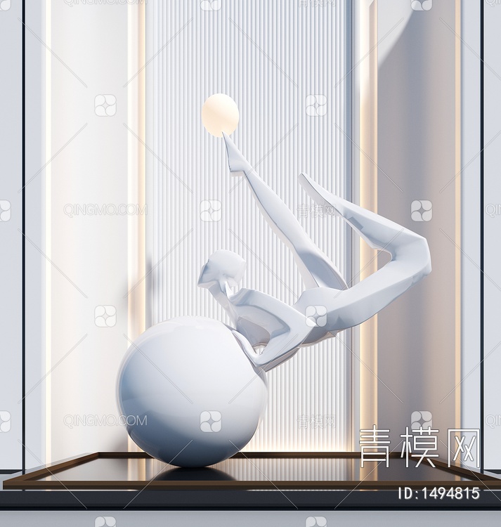 人体艺术雕塑3D模型下载【ID:1494815】
