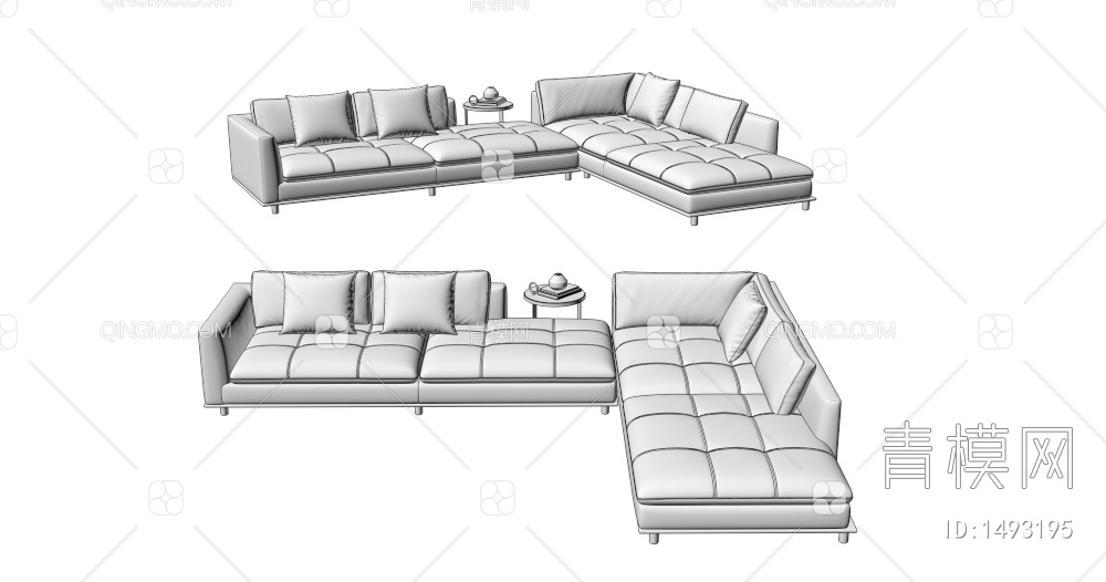 多人沙发3D模型下载【ID:1493195】