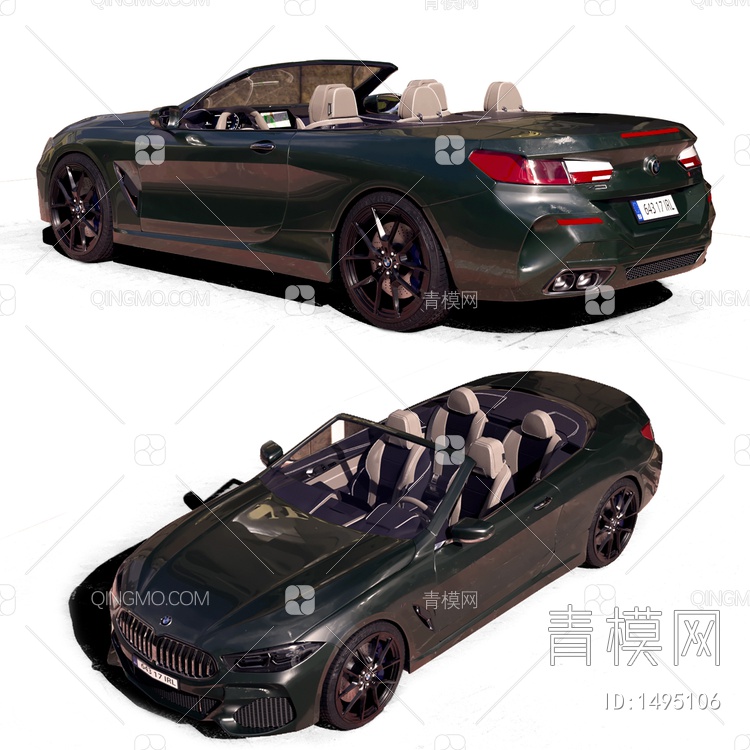 convertible宝马汽车3D模型下载【ID:1495106】