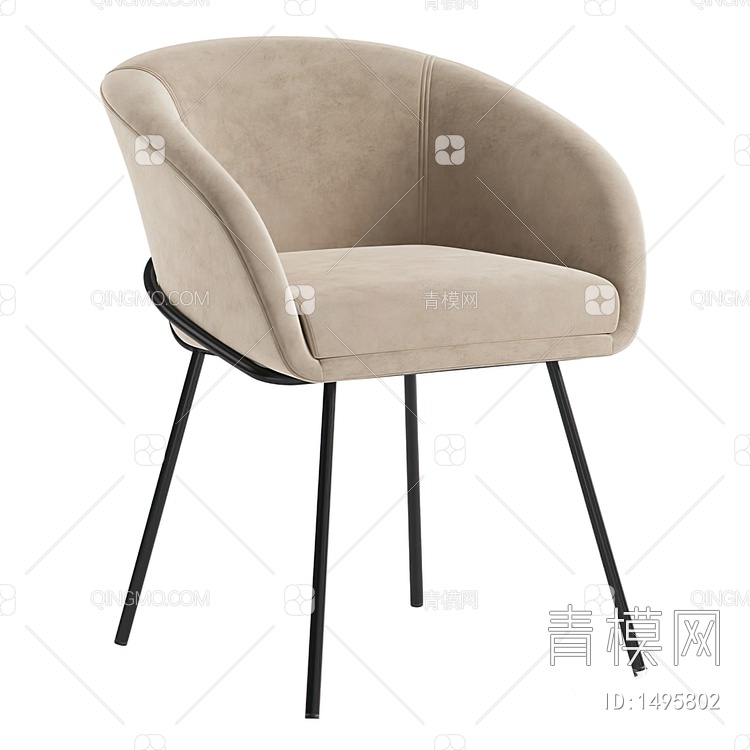 单椅3D模型下载【ID:1495802】