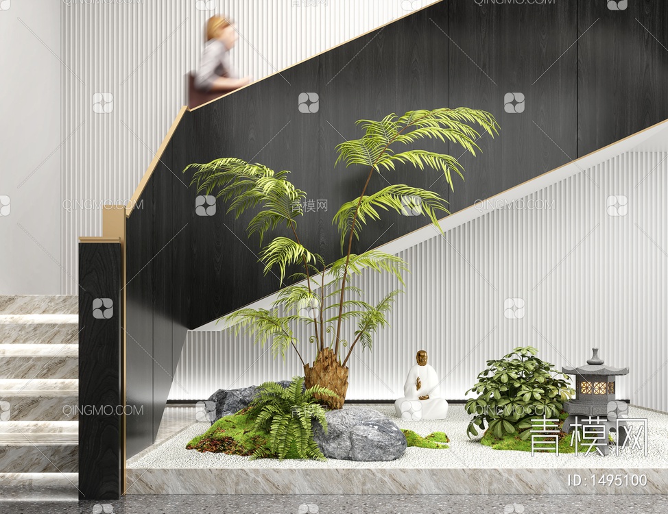 楼梯景观造景3D模型下载【ID:1495100】
