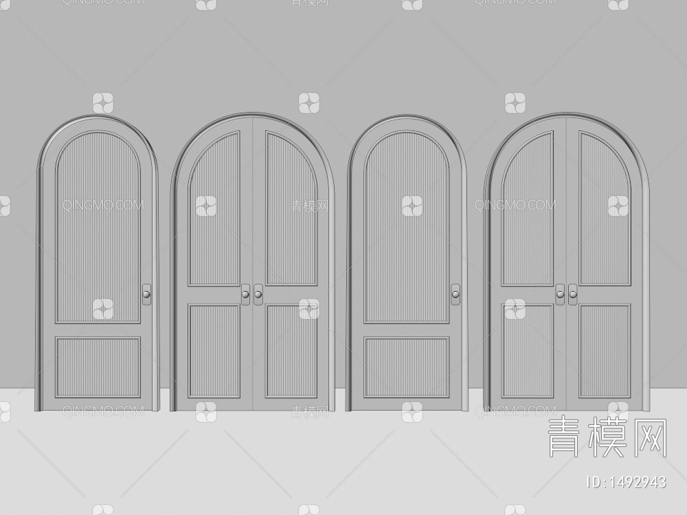 拱形门 玻璃门 卫浴门3D模型下载【ID:1492943】