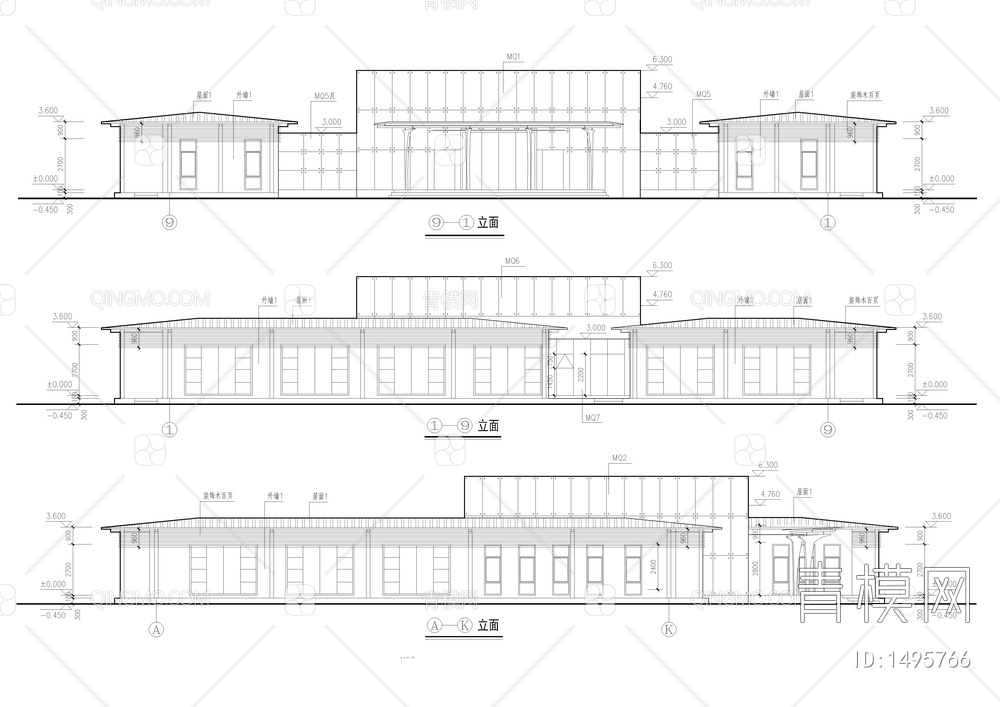 售楼处建筑详图【ID:1495766】