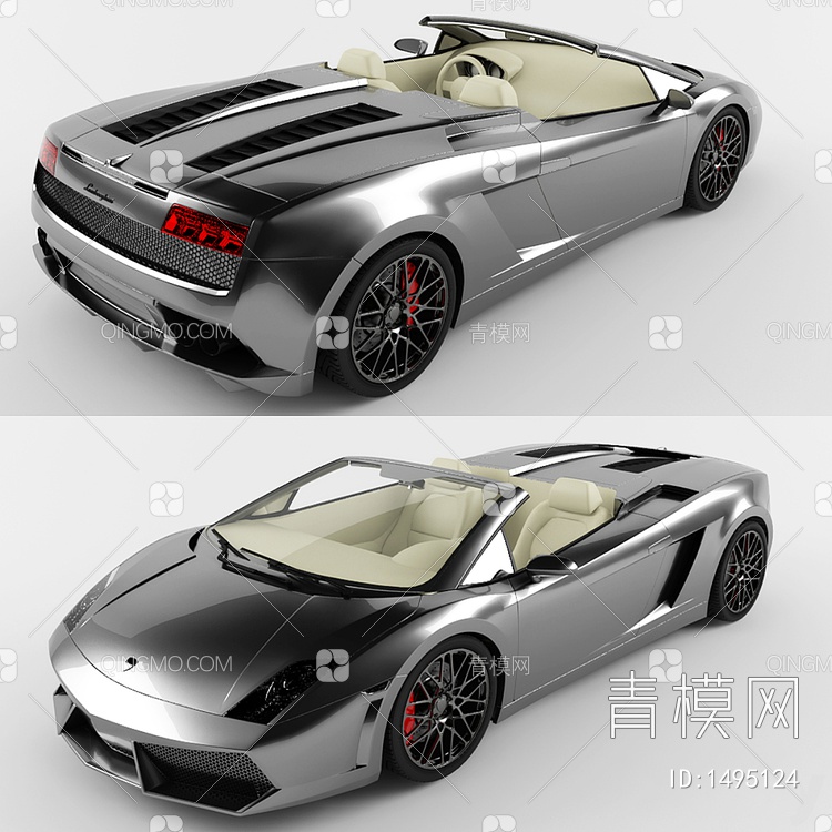 Lamborghini Gallardo敞篷跑车3D模型下载【ID:1495124】