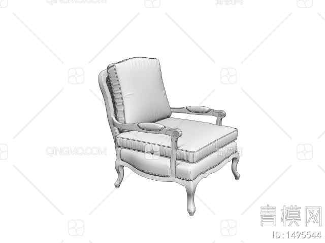 单人沙发3D模型下载【ID:1495544】
