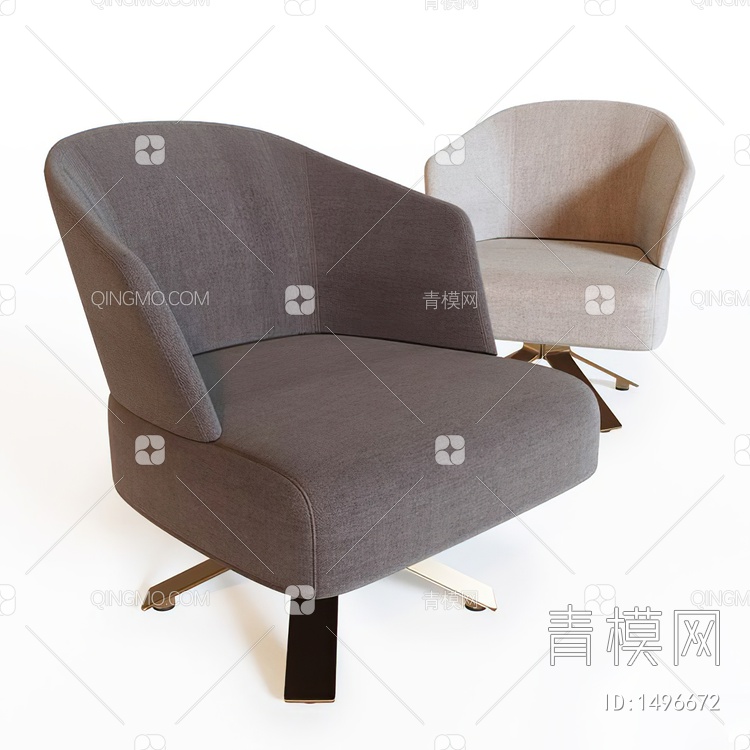 单人沙发3D模型下载【ID:1496672】