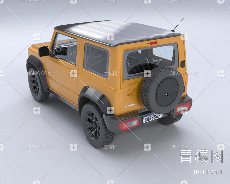 2023款铃木吉姆尼 Sierra 4Sport门可开带内饰精细结构3D模型下载【ID:1497371】