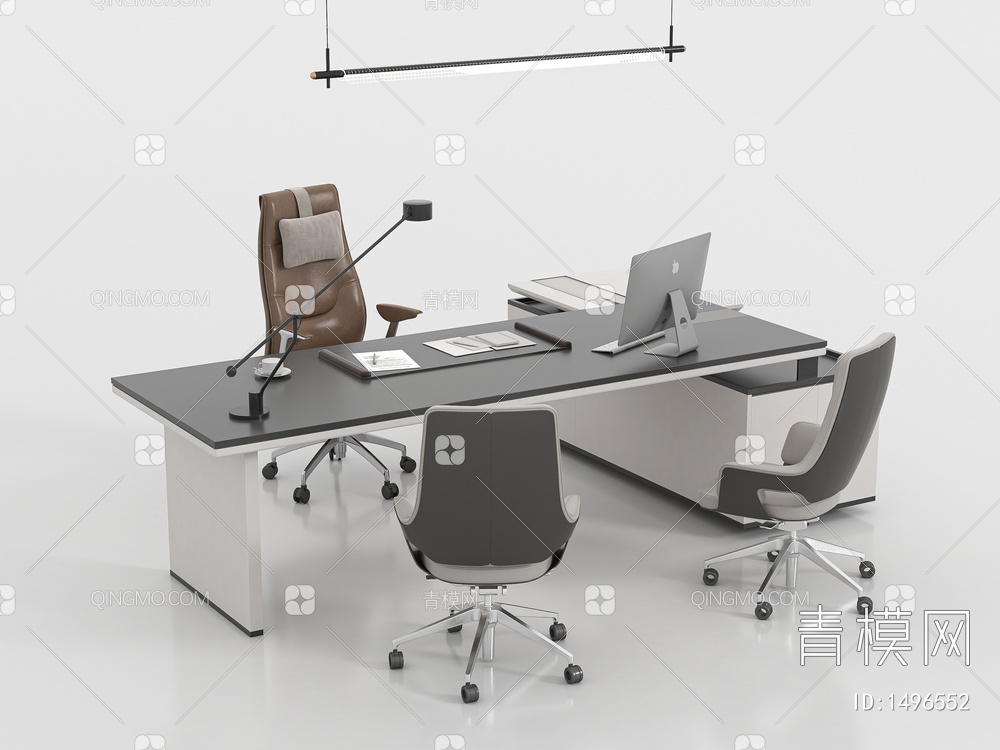 办公桌椅组合3D模型下载【ID:1496552】